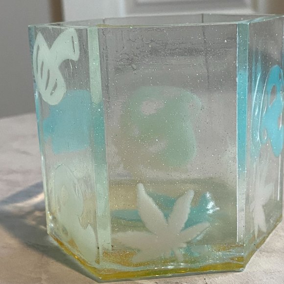 Glow in the Dark Mushroom and Cannabis Leaf Handmade Planter, Desktop Pen Holder - Picture 8 of 8